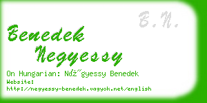 benedek negyessy business card